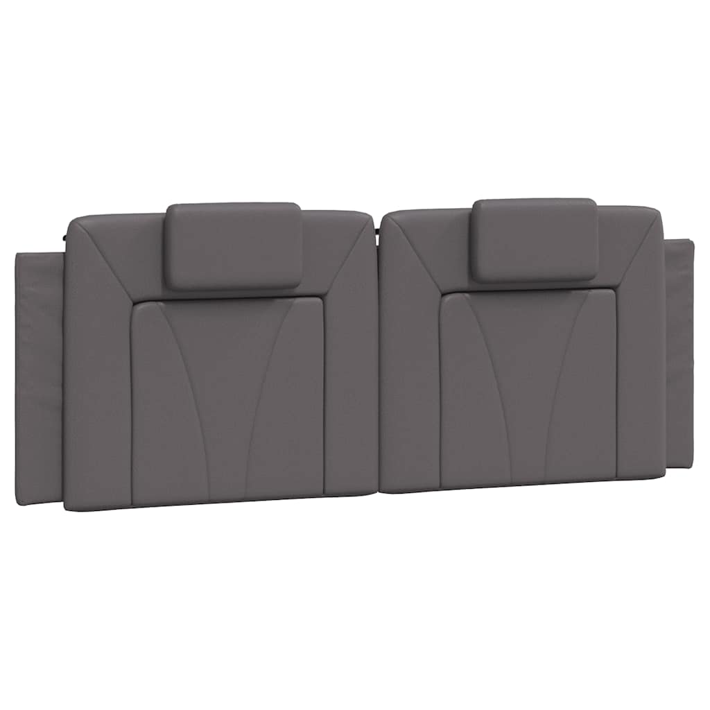 vidaXL Σκελετός Κρεβατιού Viana Χωρίς Στρώμα Γκρι 140x190εκ. Συνθετικό Δέρμα