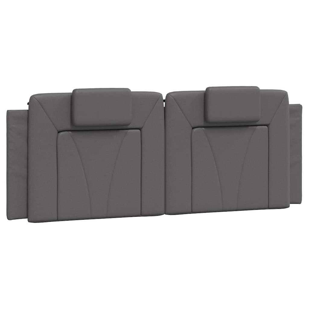 vidaXL Σκελετός Κρεβατιού Viana Χωρίς Στρώμα Γκρι 140x200 εκ. Συνθετικό Δέρμα