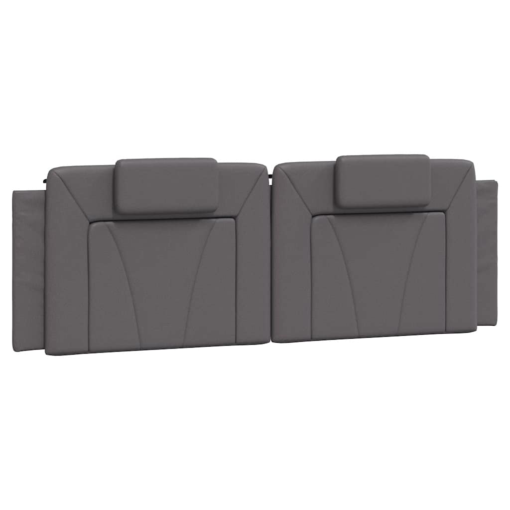 vidaXL Σκελετός Κρεβατιού Viana Χωρίς Στρώμα Γκρι 160x200 εκ. Συνθετικό Δέρμα