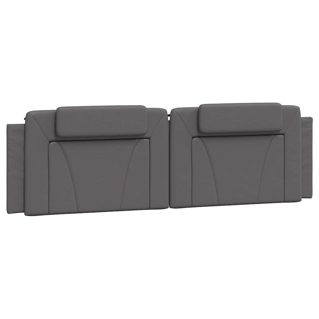 vidaXL Σκελετός Κρεβατιού Viana Χωρίς Στρώμα Γκρι 180x200 εκ. Συνθετικό Δέρμα
