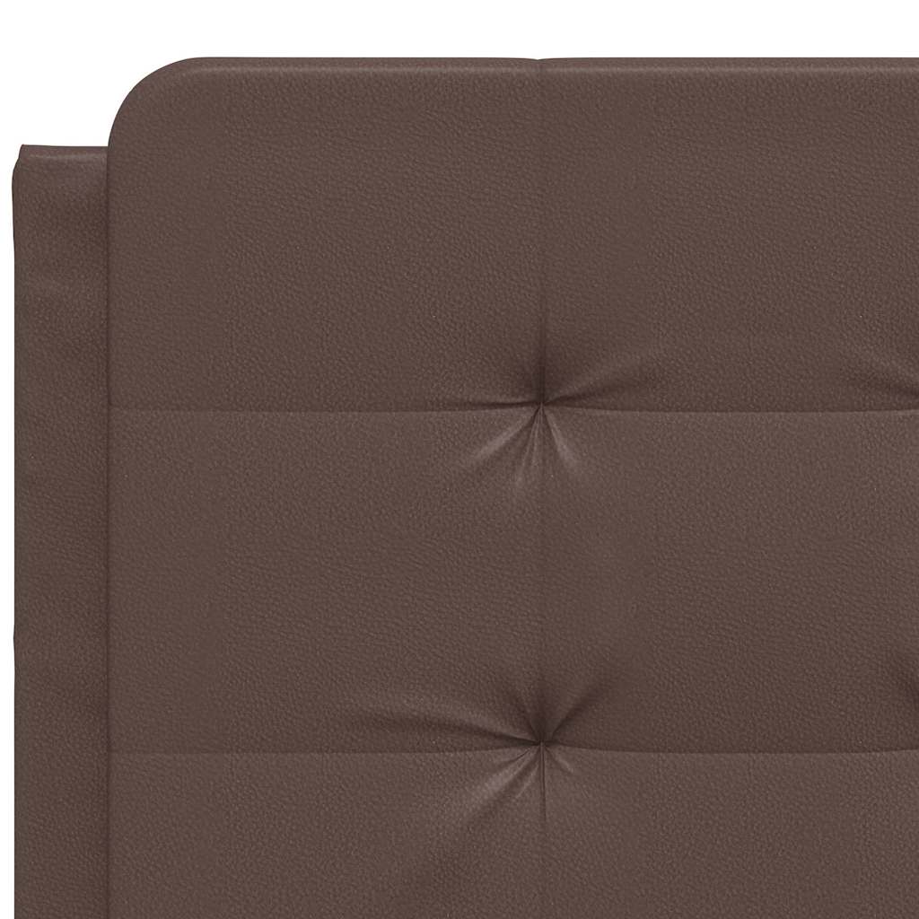 vidaXL Σκελετός Κρεβατιού Χωρίς Στρώμα Zadar Καφέ 120x200 εκ. Συνθετικό Δέρμα