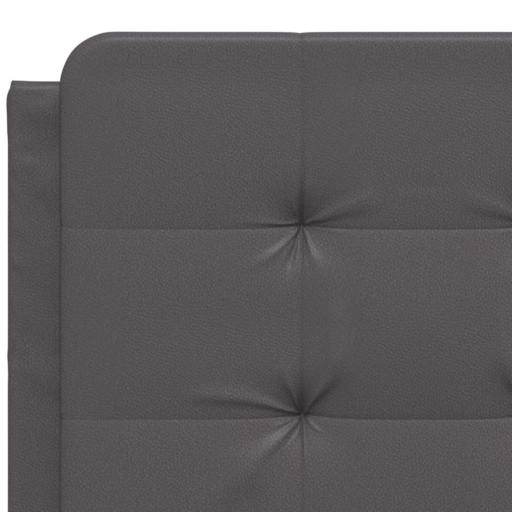 vidaXL Σκελετός Κρεβατιού Χωρίς Στρώμα Zadar Γκρι 120x200 εκ. Συνθετικό Δέρμα