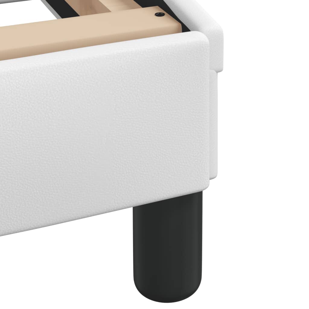 vidaXL Σκελετός Κρεβατιού Χωρίς Στρώμα Zadar Λευκό 140x190 εκ. Συνθετικό Δέρμα