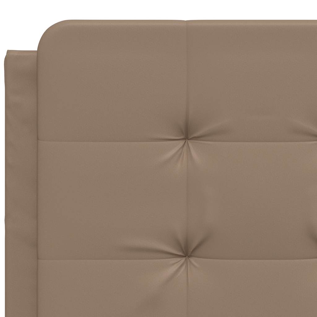 vidaXL Σκελετός Κρεβατιού Χωρίς Στρώμα Zadar Καπουτσίνο 140x190εκ. Συνθ. Δέρμα