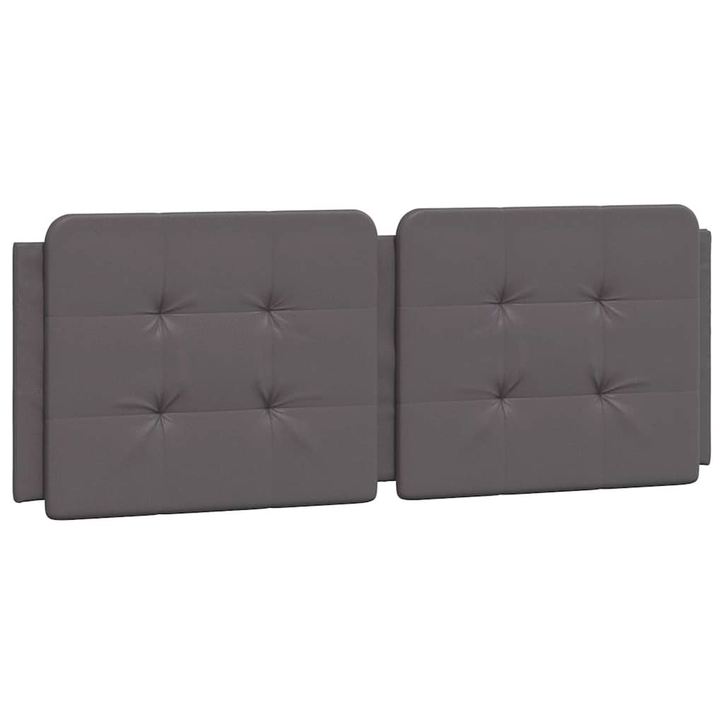 vidaXL Σκελετός Κρεβατιού Χωρίς Στρώμα Zadar Γκρι 140x200 εκ. Συνθετικό Δέρμα