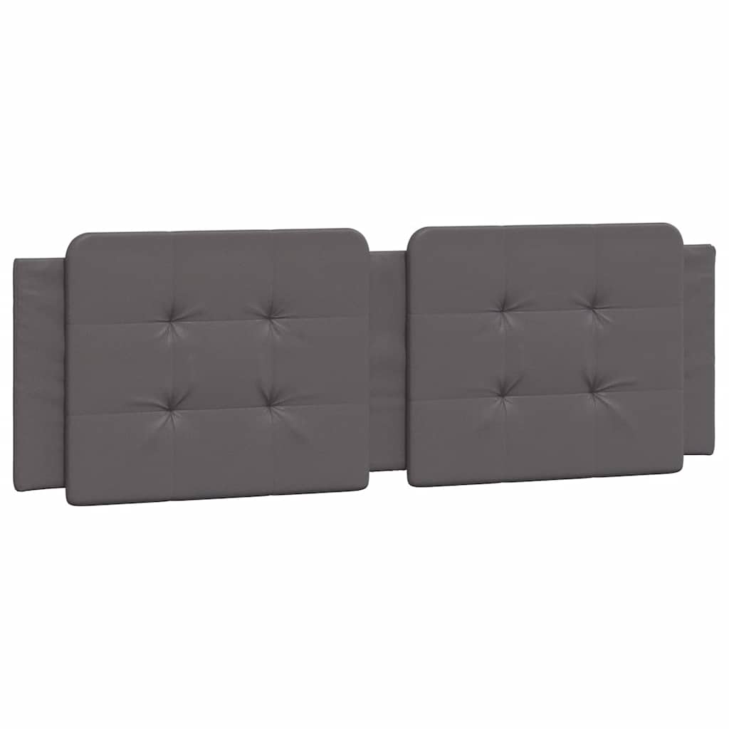 vidaXL Σκελετός Κρεβατιού Χωρίς Στρώμα Zadar Γκρι 160x200 εκ. Συνθετικό Δέρμα