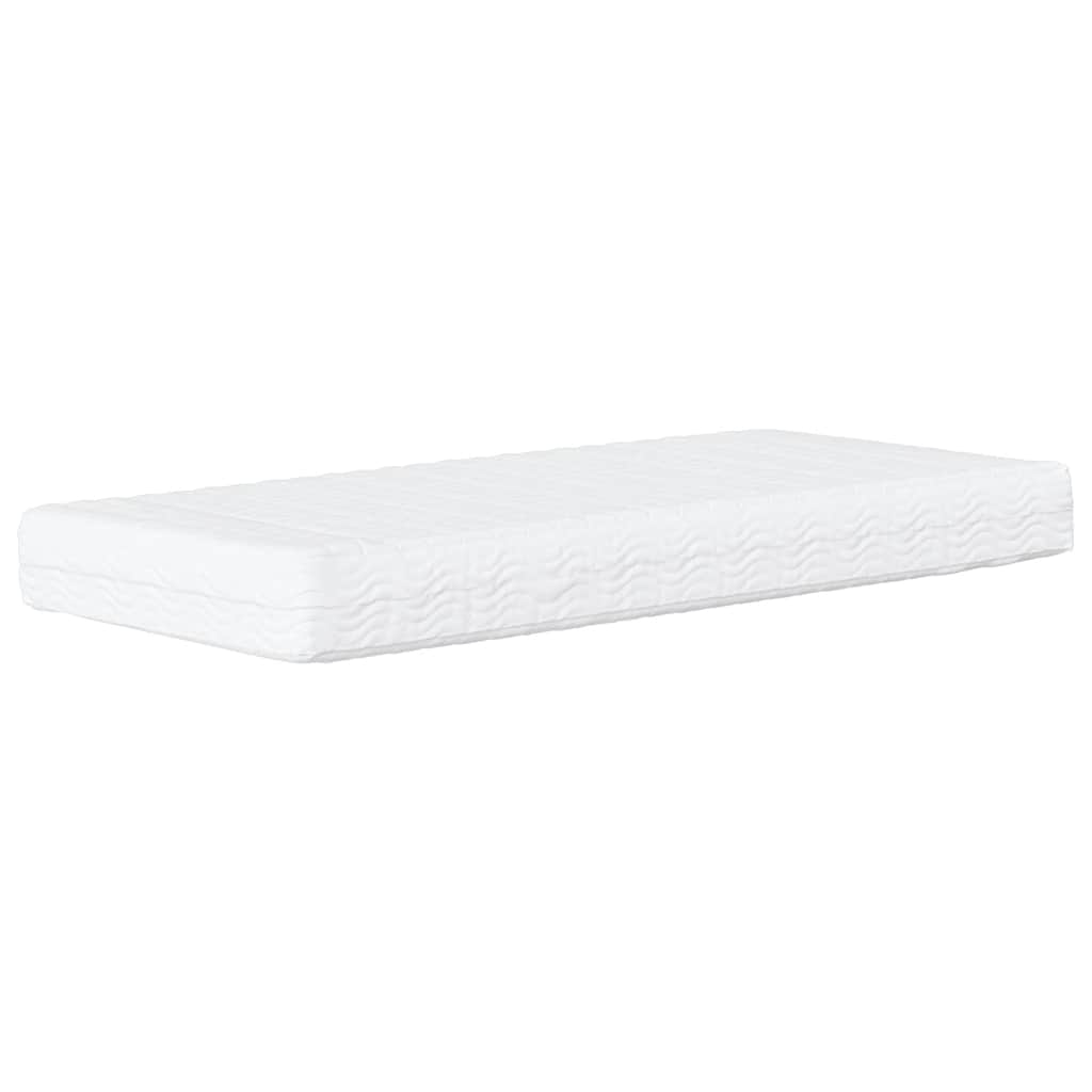 vidaXL Κρεβάτι με Στρώμα Dover Γκρι 100x200 εκ. από Συνθετικό Δέρμα