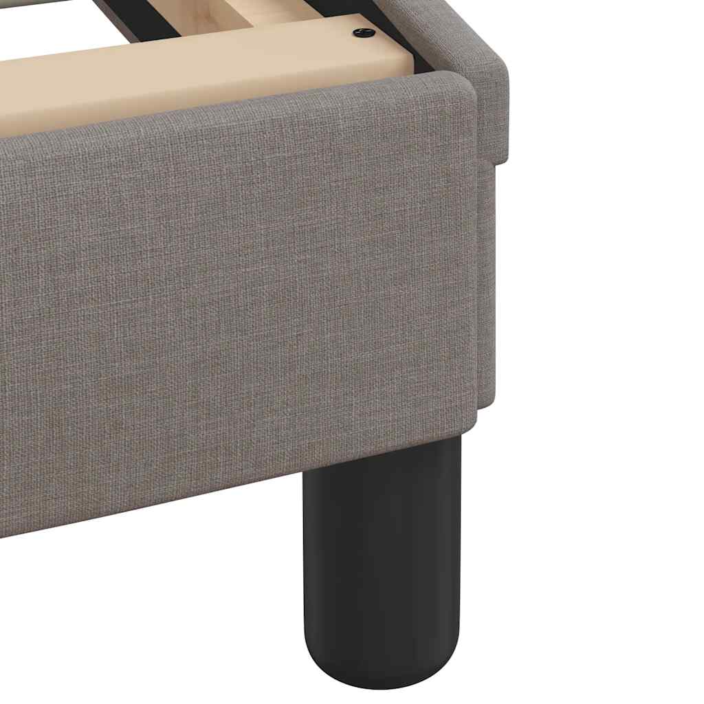 vidaXL Κρεβάτι με Στρώμα Dover Taupe 140x200 εκ. Υφασμάτινο