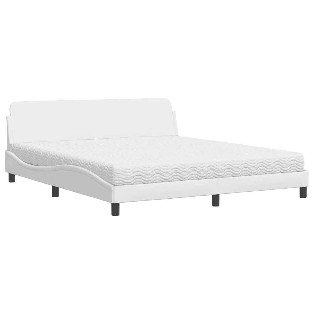 vidaXL Κρεβάτι με Στρώμα Dover Μαύρο 180x200 εκ. από Συνθετικό δέρμα