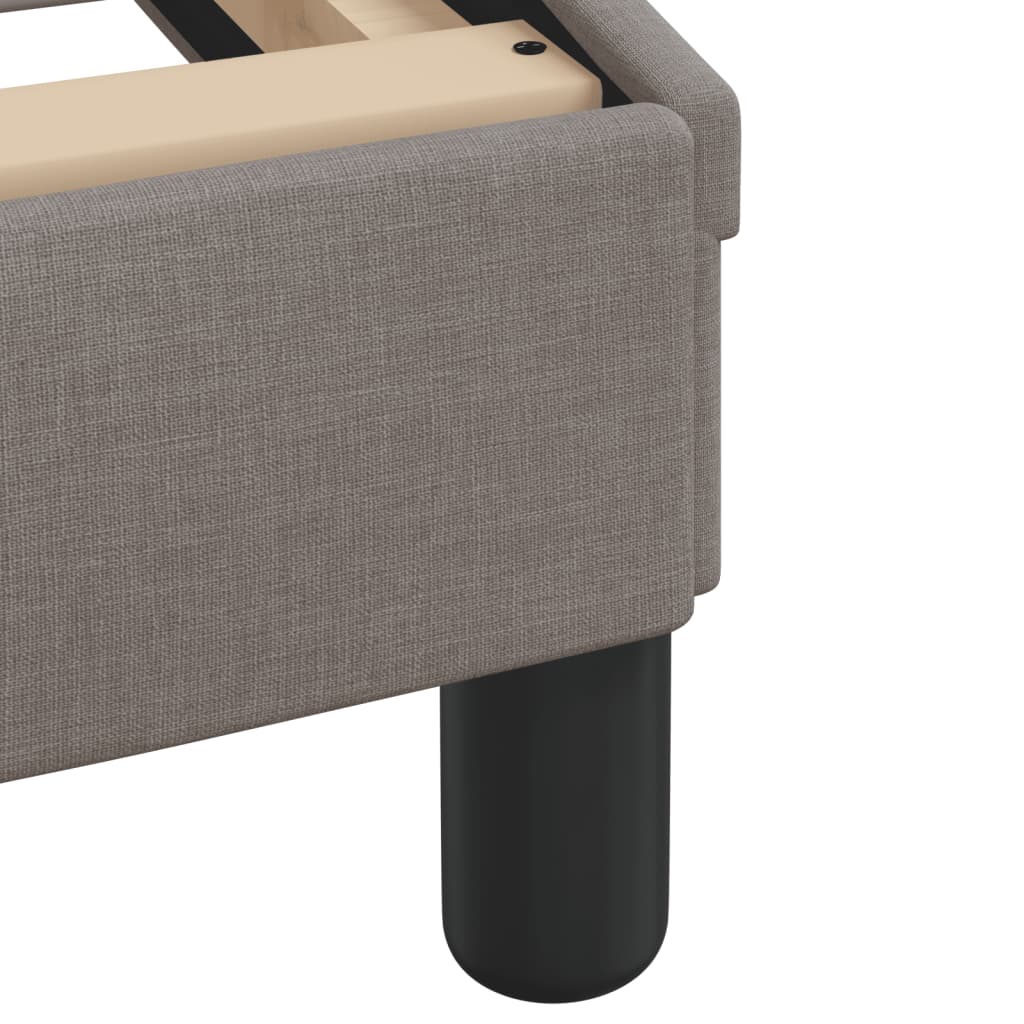 vidaXL Κρεβάτι με Στρώμα Dover Taupe 200x200 εκ. Υφασμάτινο