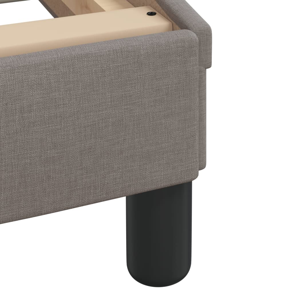 vidaXL Κρεβάτι με Στρώμα Hvar Taupe 80x200 εκ. Υφασμάτινο