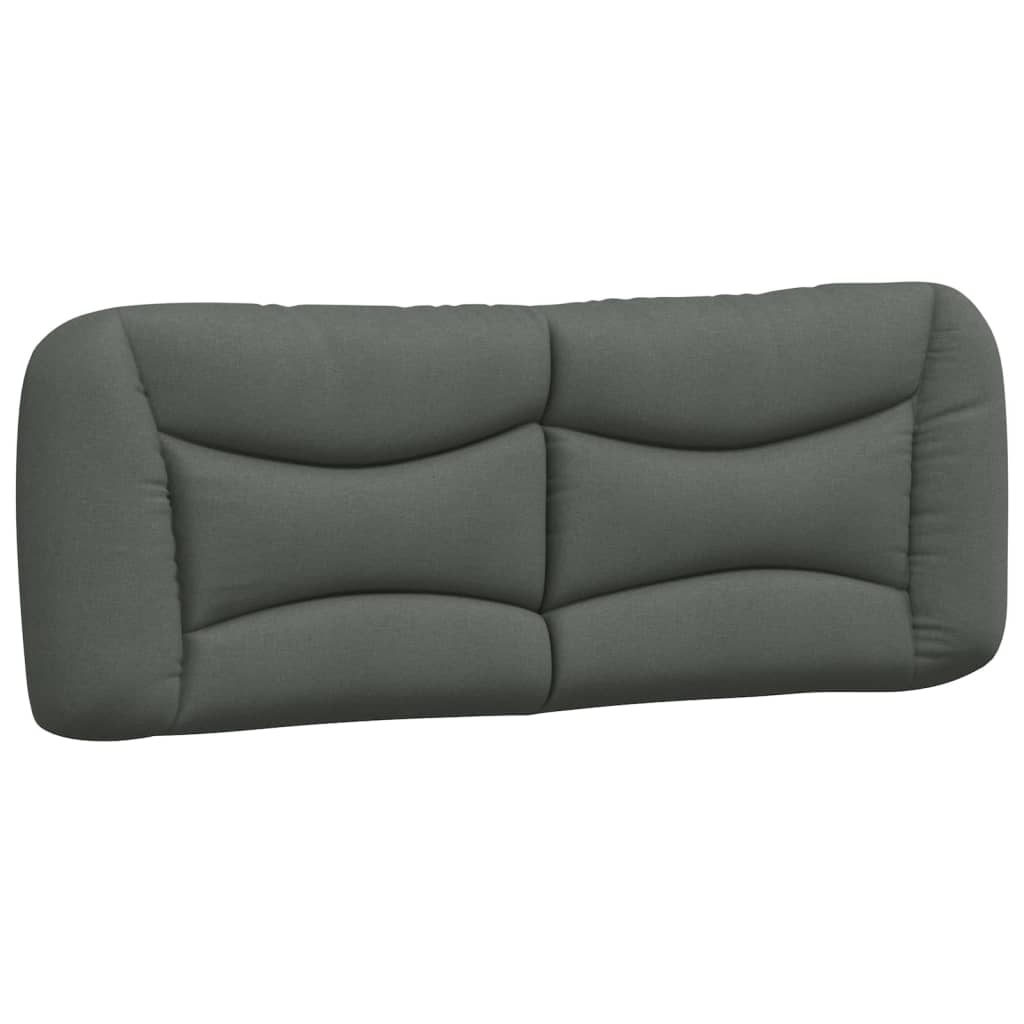 vidaXL Κρεβάτι με Στρώμα Hvar Σκούρο Γκρι 120x200 εκ. Υφασμάτινο