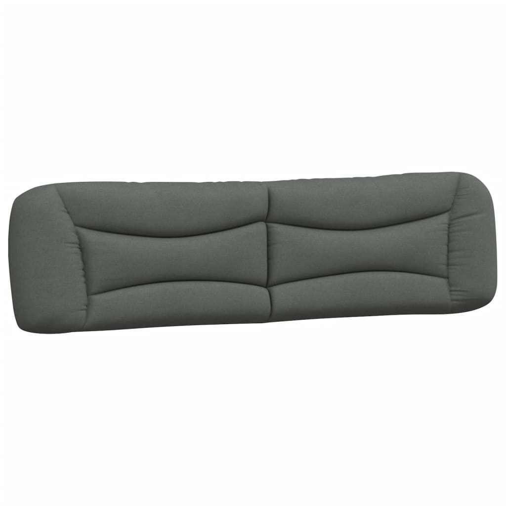 vidaXL Κρεβάτι με Στρώμα Hvar Σκούρο Γκρι 200x200 εκ. Υφασμάτινο