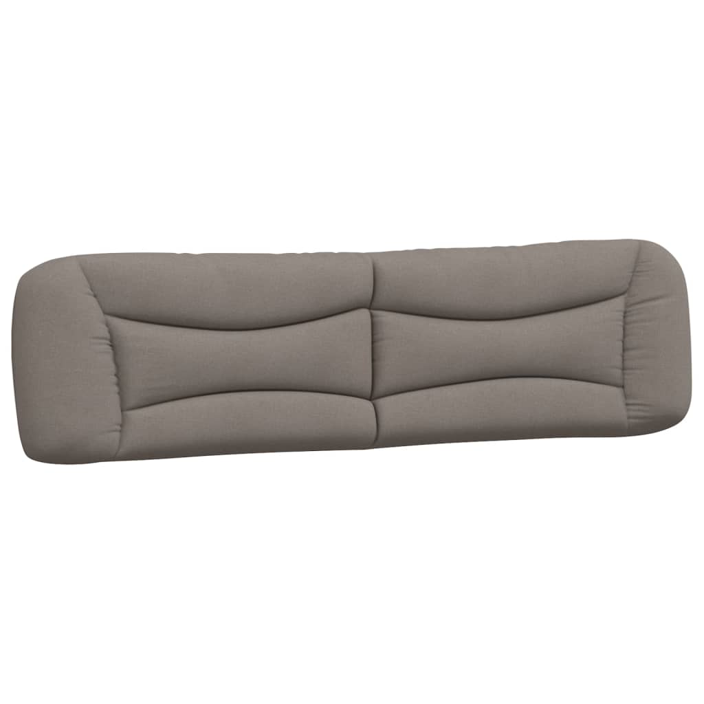 vidaXL Κρεβάτι με Στρώμα Hvar Taupe 200x200 εκ. Υφασμάτινο