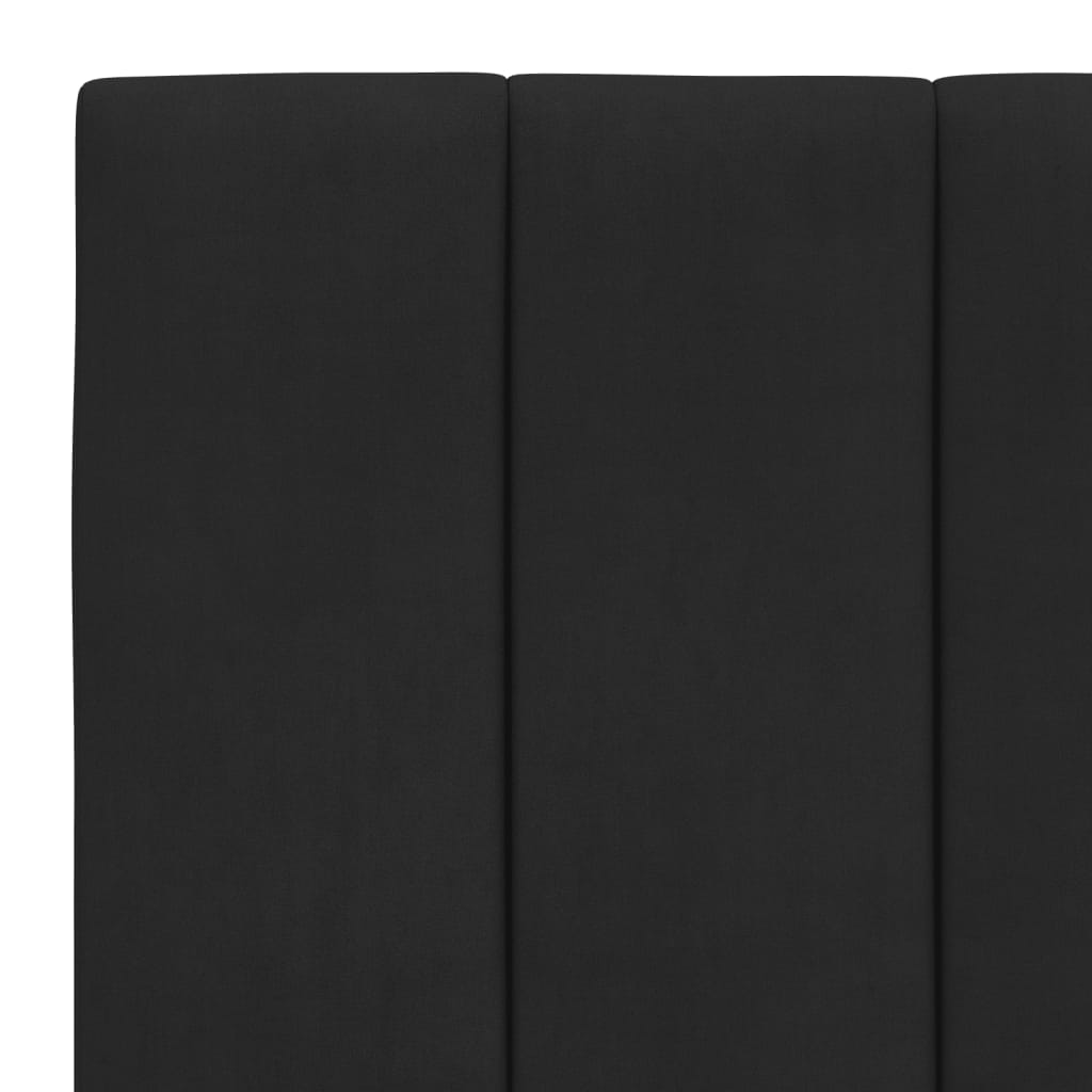 vidaXL Κρεβάτι με Στρώμα Hanko Μαύρο 90x200 εκ. Βελούδινο