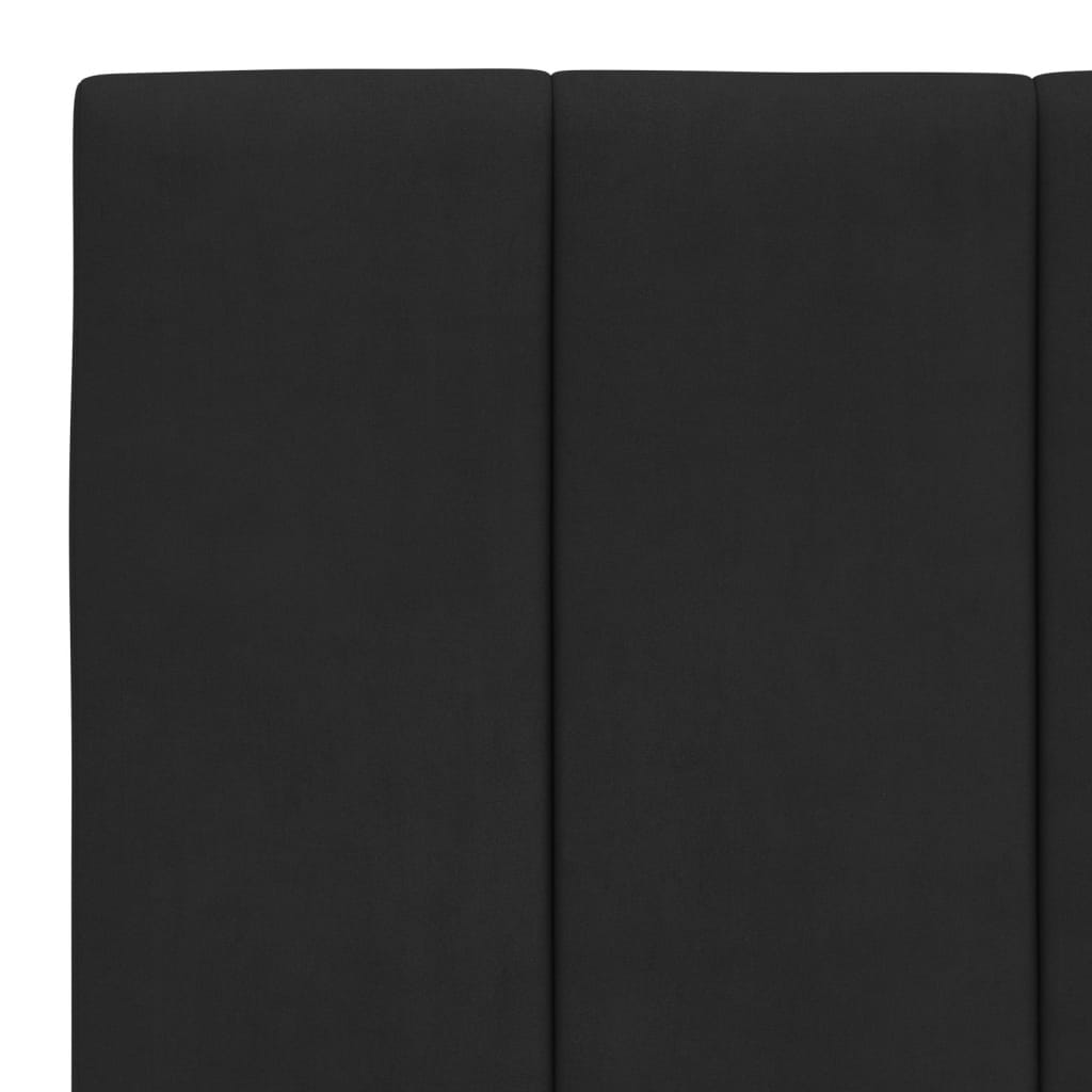 vidaXL Κρεβάτι με Στρώμα Hanko Μαύρο 100x200 εκ. Βελούδινο
