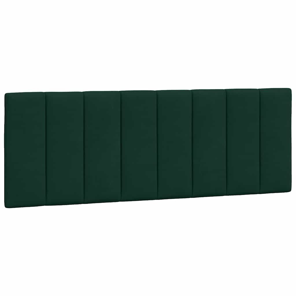 vidaXL Κρεβάτι με Στρώμα Hanko Σκούρο Πράσινο 140x190εκ. Βελούδινο