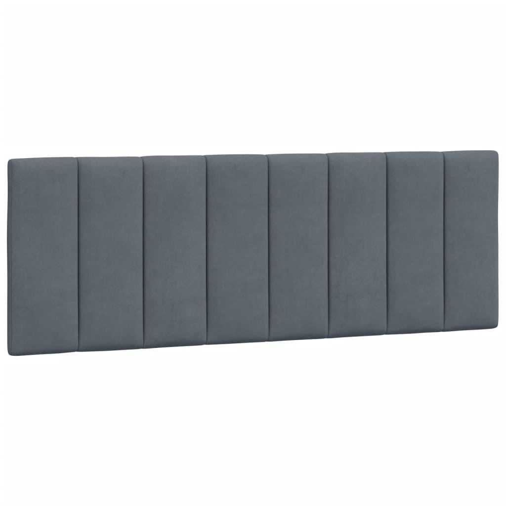 vidaXL Κρεβάτι με Στρώμα Hanko Σκούρο Γκρι 140x200 εκ. Βελούδινο