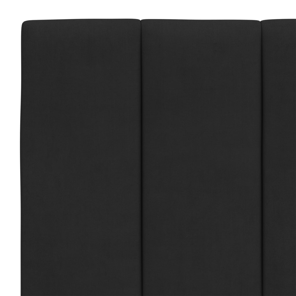 vidaXL Κρεβάτι με Στρώμα Hanko Μαύρο 140x200 εκ. Βελούδινο