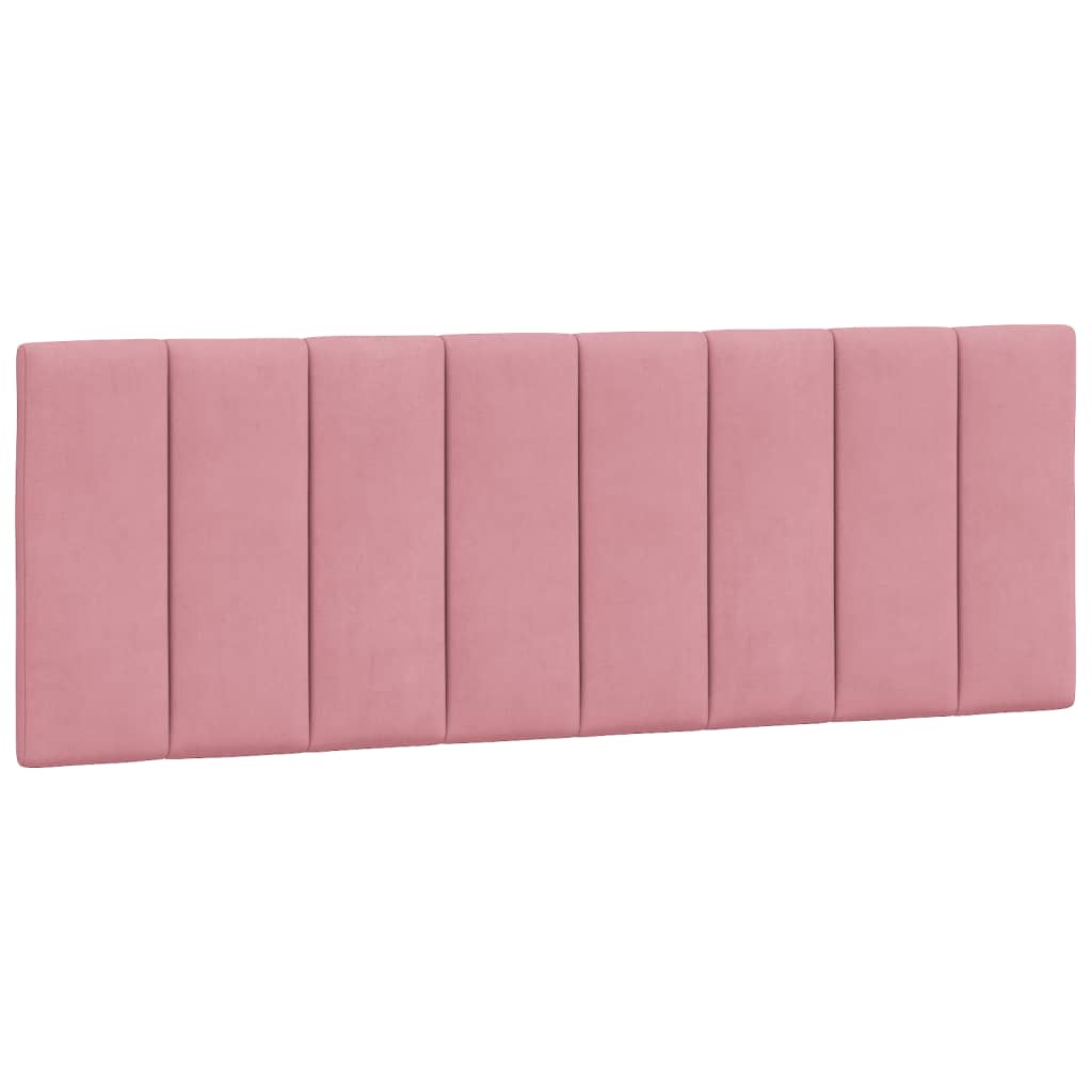 vidaXL Κρεβάτι με Στρώμα Hanko Ροζ 140x200 εκ. Βελούδινο