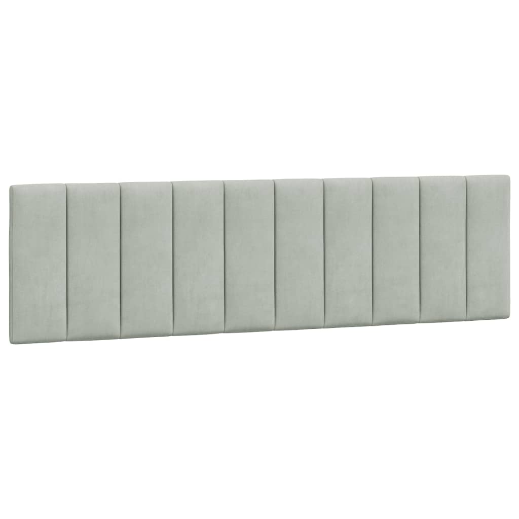 vidaXL Κρεβάτι με Στρώμα Hanko Ανοιχτό Γκρι 180x200 εκ. Βελούδινο