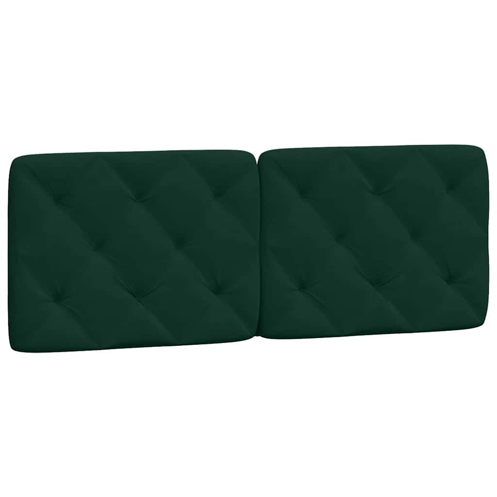 vidaXL Κρεβάτι με Στρώμα Σκούρο Πράσινο 140x190εκ. Βελούδινο