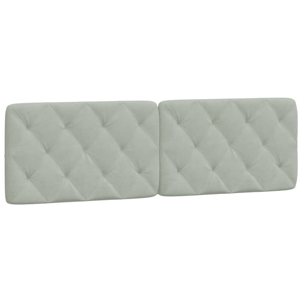 vidaXL Κρεβάτι με Στρώμα Ανοιχτό Γκρι 160x200 εκ. Βελούδινο