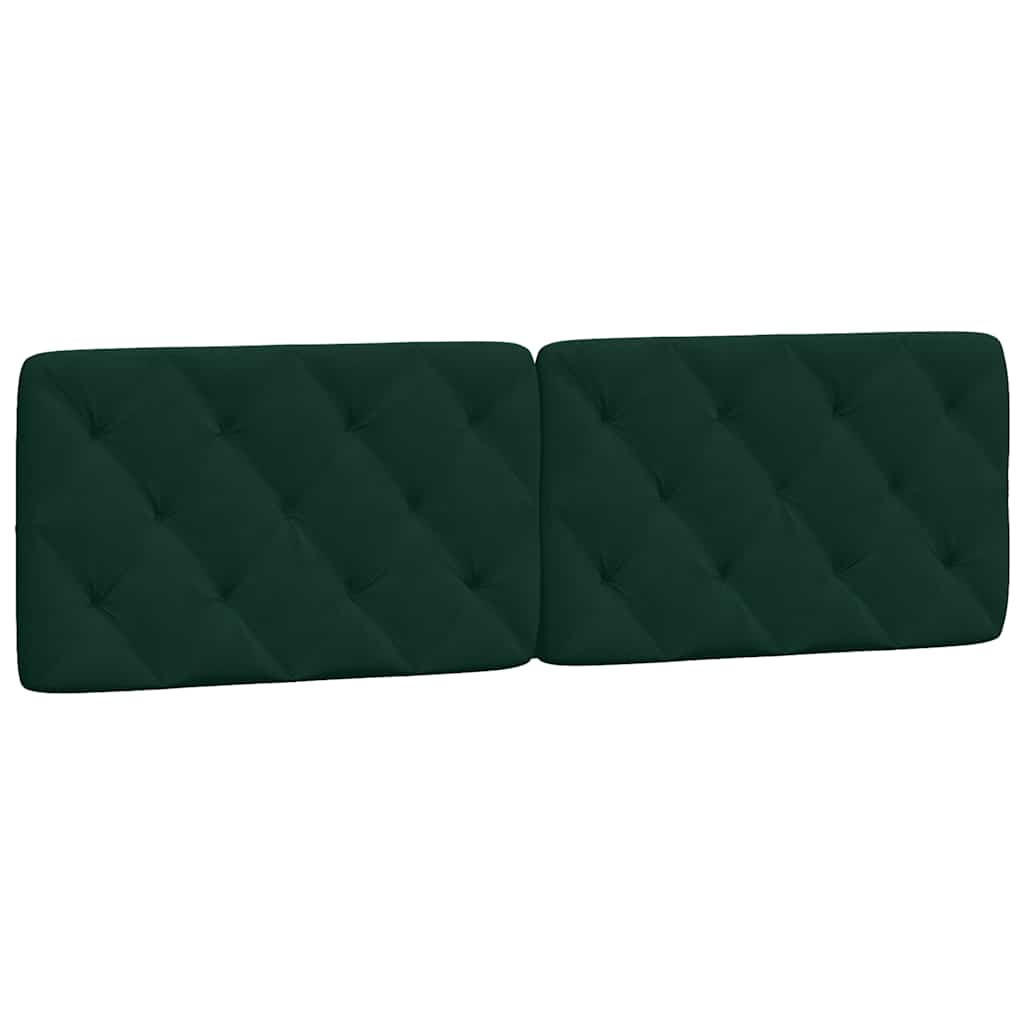 vidaXL Κρεβάτι με Στρώμα Σκούρο Πράσινο 160x200εκ. Βελούδινο