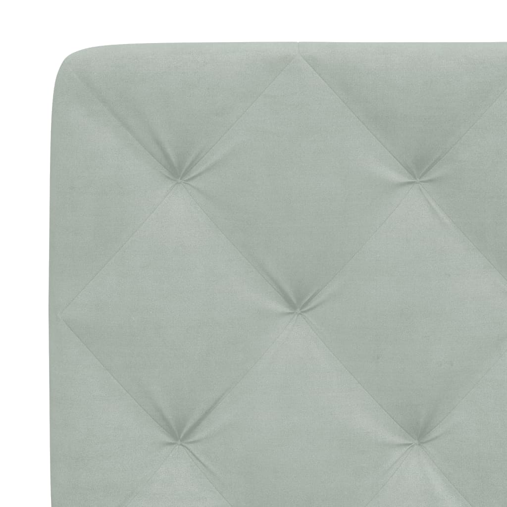vidaXL Κρεβάτι με Στρώμα Ανοιχτό Γκρι 180x200 εκ. Βελούδινο