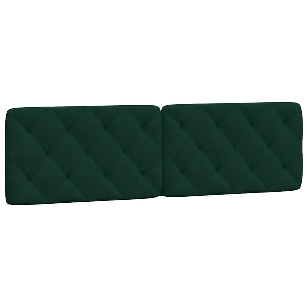 vidaXL Κρεβάτι με Στρώμα Σκούρο Πράσινο 180x200εκ. Βελούδινο