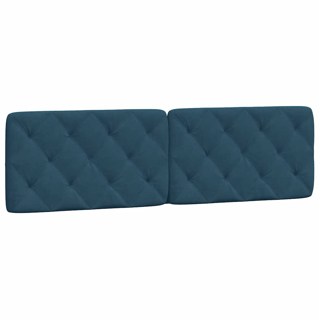 vidaXL Κρεβάτι με Στρώμα Μπλε 180 x 200 εκ. Βελούδινος