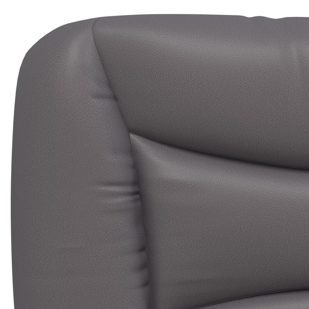 vidaXL Κρεβάτι με Στρώμα Hvar Γκρι 120x200 εκ. από Συνθετικό Δέρμα