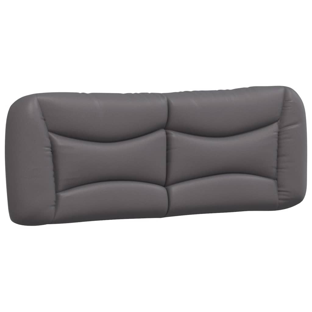 vidaXL Κρεβάτι με Στρώμα Hvar Γκρι 140x200εκ. από Συνθετικό Δέρμα