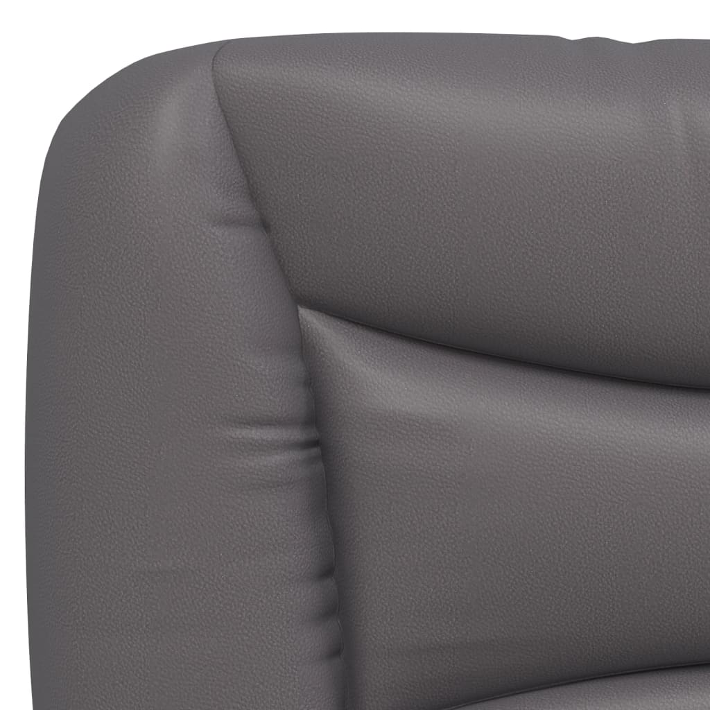 vidaXL Κρεβάτι με Στρώμα Hvar Γκρι 160x200 εκ. από Συνθετικό Δέρμα
