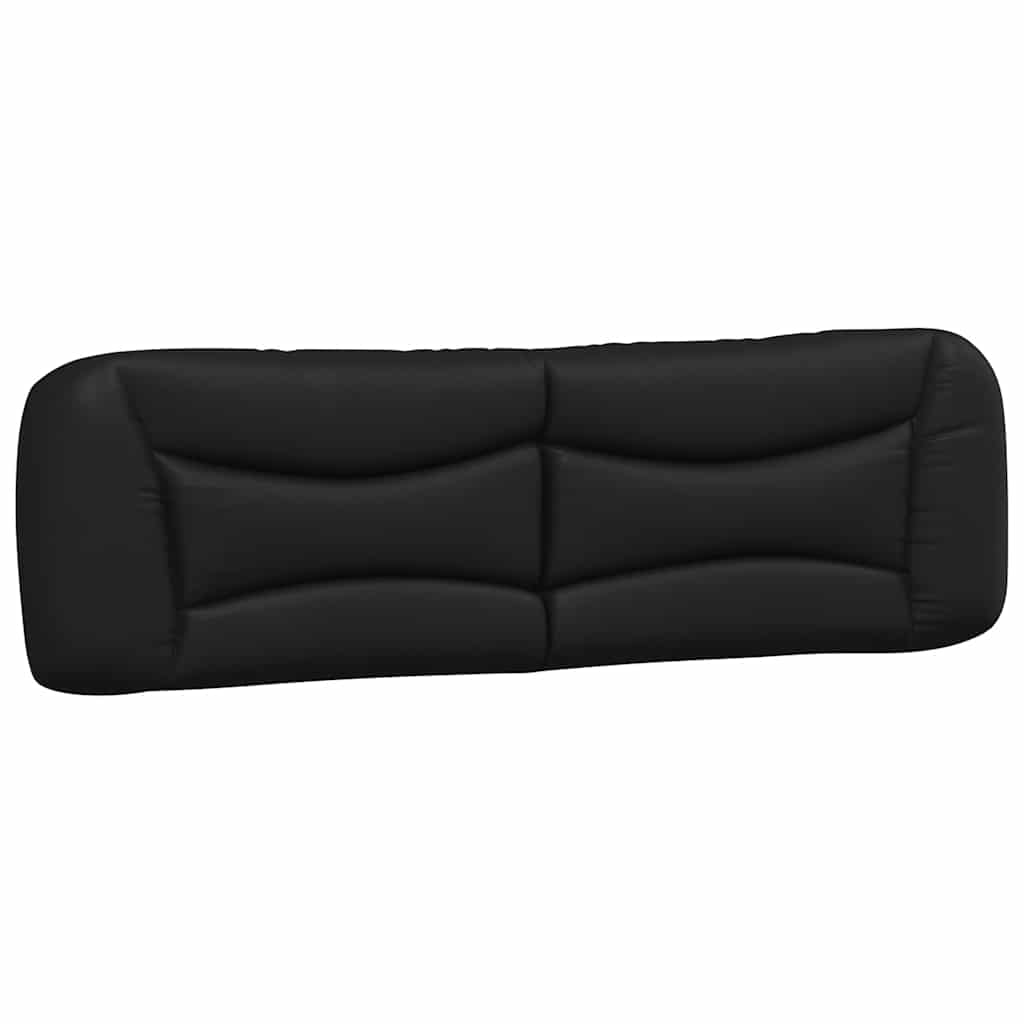 vidaXL Κρεβάτι με Στρώμα Hvar Μαύρο 180x200 εκ. από Συνθετικό δέρμα