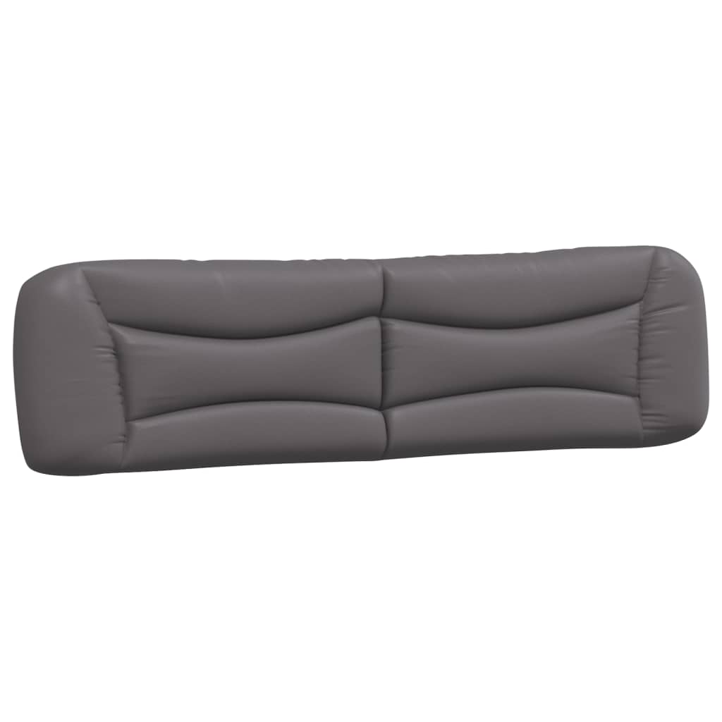 vidaXL Κρεβάτι με Στρώμα Hvar Γκρι 200x200 εκ. Συνθετικό Δέρμα