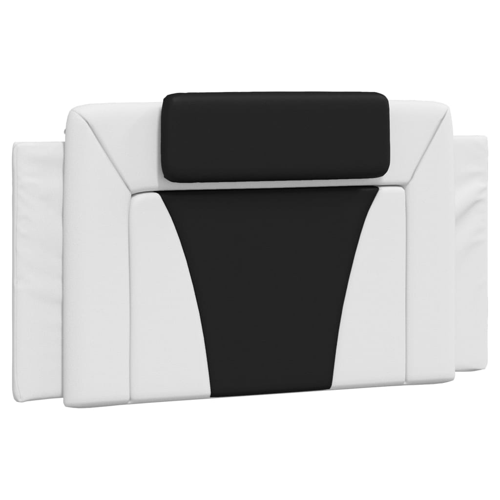 vidaXL Κρεβάτι Viana με Στρώμα Λευκό / Μαύρο 100x200 εκ. από Συνθετικό Δέρμα