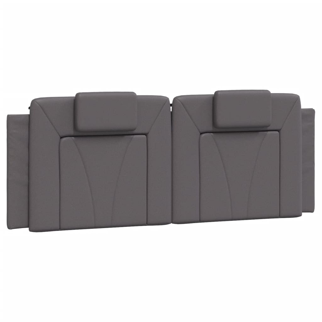 vidaXL Κρεβάτι Viana με Στρώμα Γκρι 120x200 εκ. από Συνθετικό Δέρμα