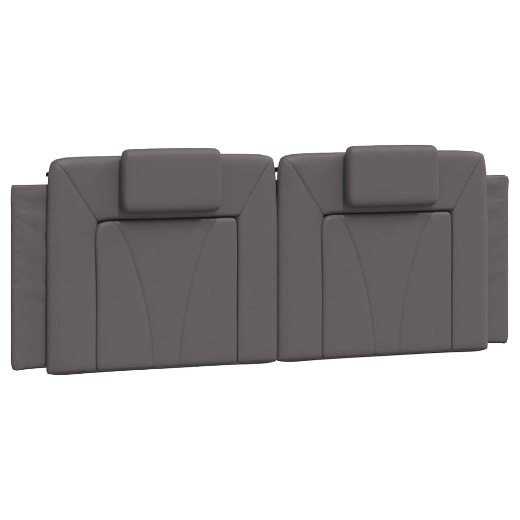 vidaXL Κρεβάτι Viana με Στρώμα Γκρι 140x200εκ. από Συνθετικό Δέρμα