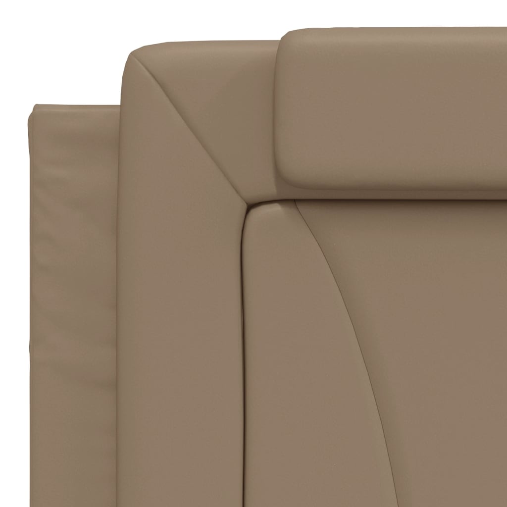 vidaXL Κρεβάτι Viana με Στρώμα Καπουτσίνο 180x200 εκ. Συνθ. Δέρμα