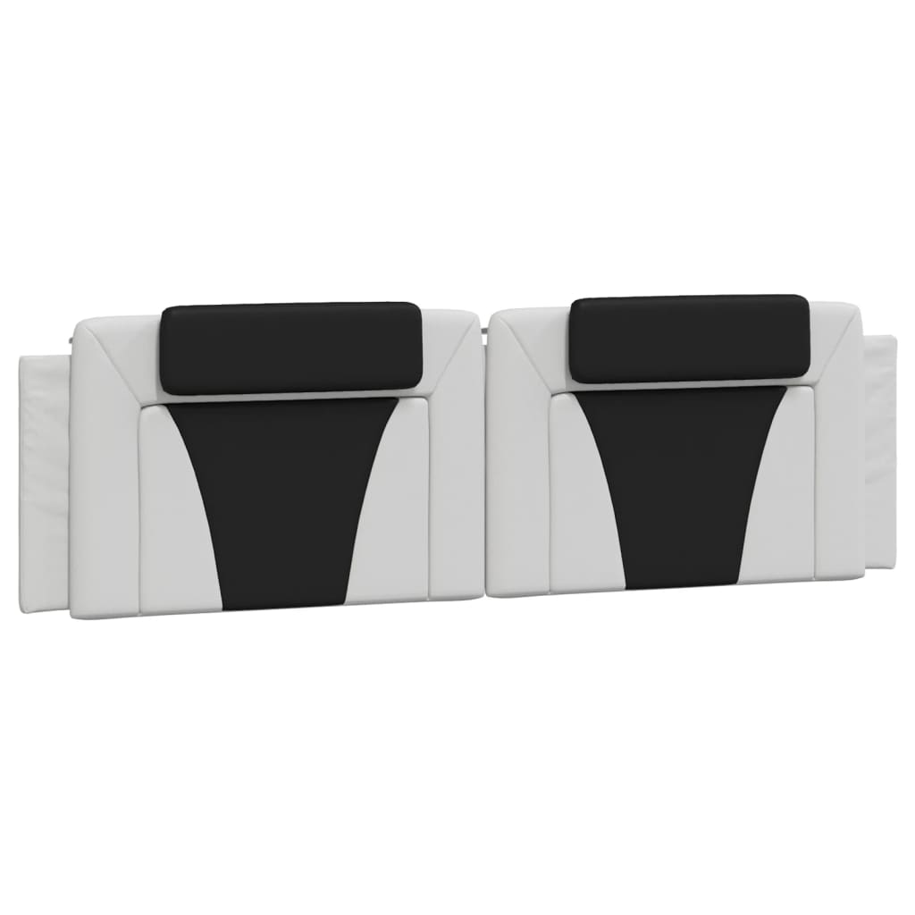 vidaXL Κρεβάτι Viana με Στρώμα Μαύρο/Λευκό 180x200 εκ. από Συνθετικό Δέρμα