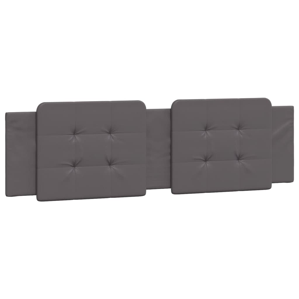 vidaXL Κρεβάτι με Στρώμα Zadar Γκρι 180x200 εκ. Συνθετικό Δέρμα