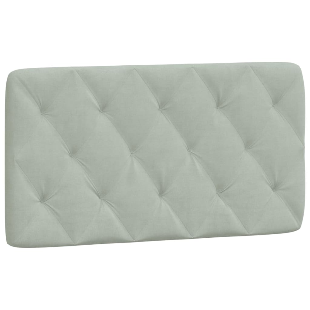vidaXL Πλαίσιο κρεβατιού με LED χωρίς στρώμα Ανοιχτό Γκρι 100x200 εκ. Βελούδινο