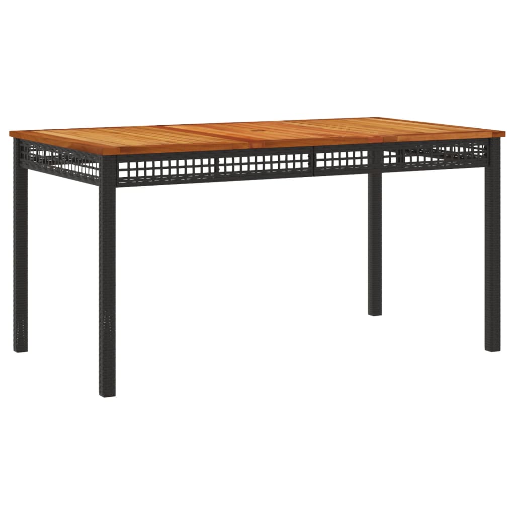 vidaXL Σετ Τραπεζαρίας Κήπου 5 Τεμαχίων Μαύρο Συνθ. Ρατάν με Μαξιλάρια