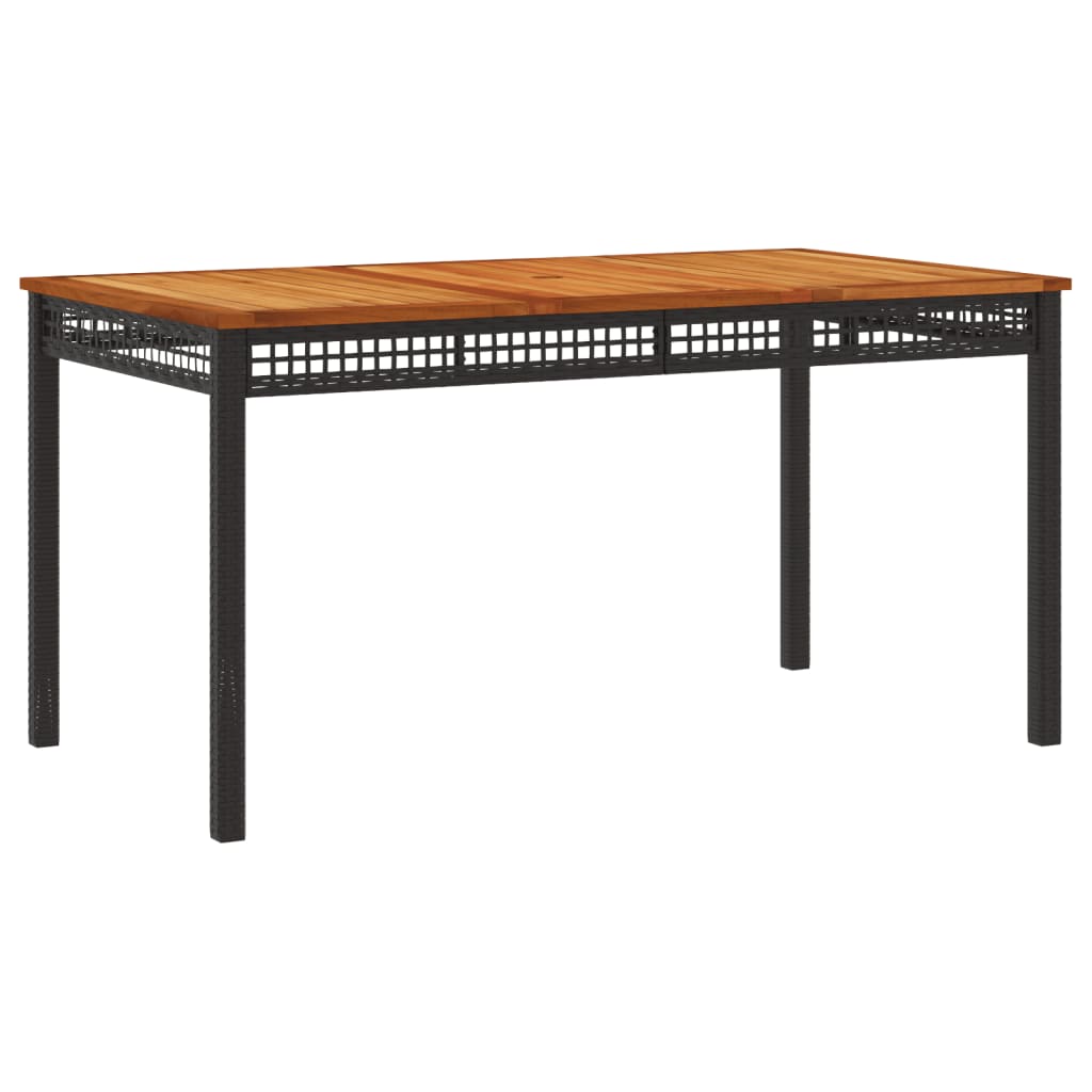 vidaXL Σετ Τραπεζαρίας Κήπου 7 Τεμ. Μαύρο Συνθετικό Ρατάν με Μαξιλάρια