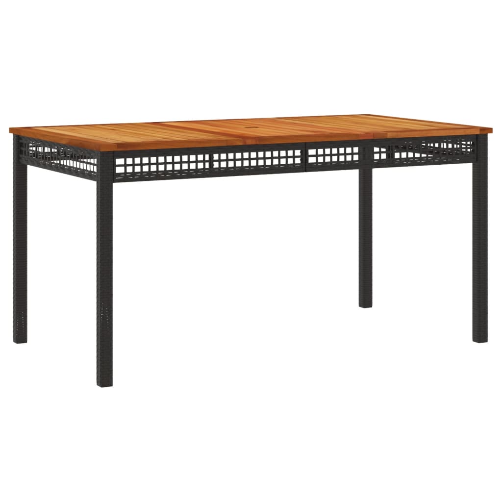 vidaXL Σετ Τραπεζαρίας Κήπου 3 τεμ. Μαύρο Συνθετικό Ρατάν με Μαξιλάρια