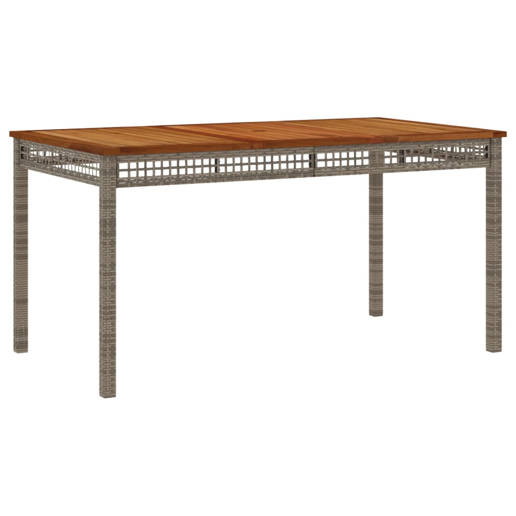 vidaXL Σετ Τραπεζαρίας Κήπου 3 τεμ. Γκρι Συνθ. Ρατάν με Μαξιλάρια