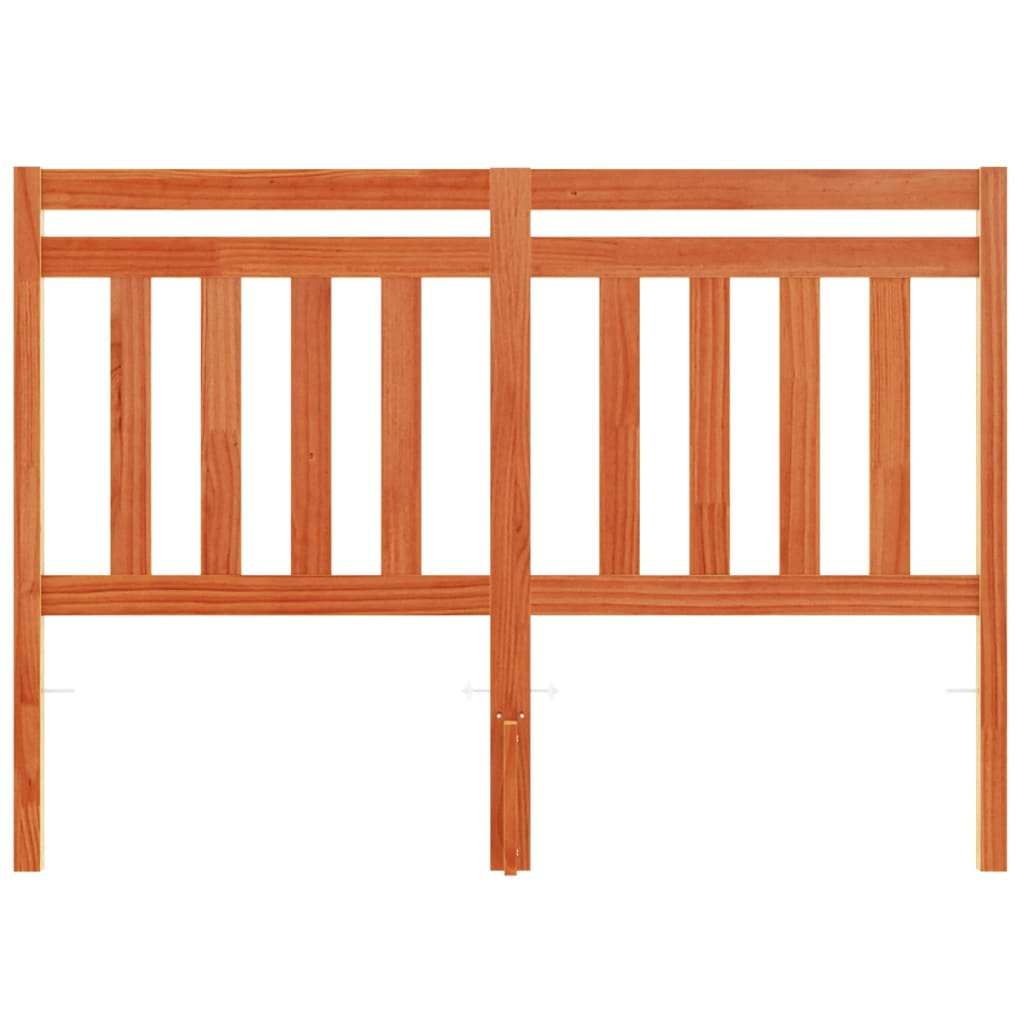 vidaXL Κεφαλάρι Καφέ Κεριού 135 εκ. από Μασίφ Ξύλο Πεύκου