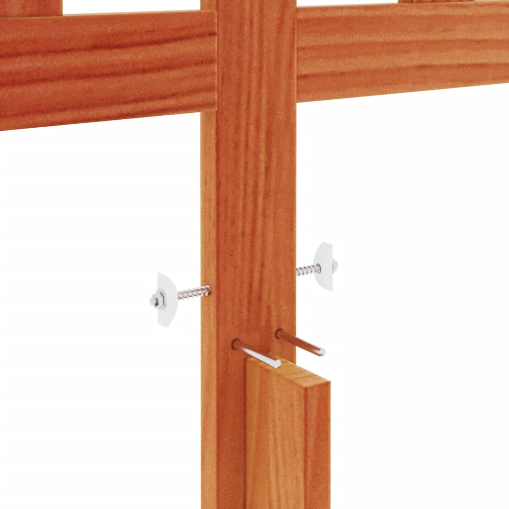 vidaXL Κεφαλάρι Καφέ Κεριού 135 εκ. από Μασίφ Ξύλο Πεύκου