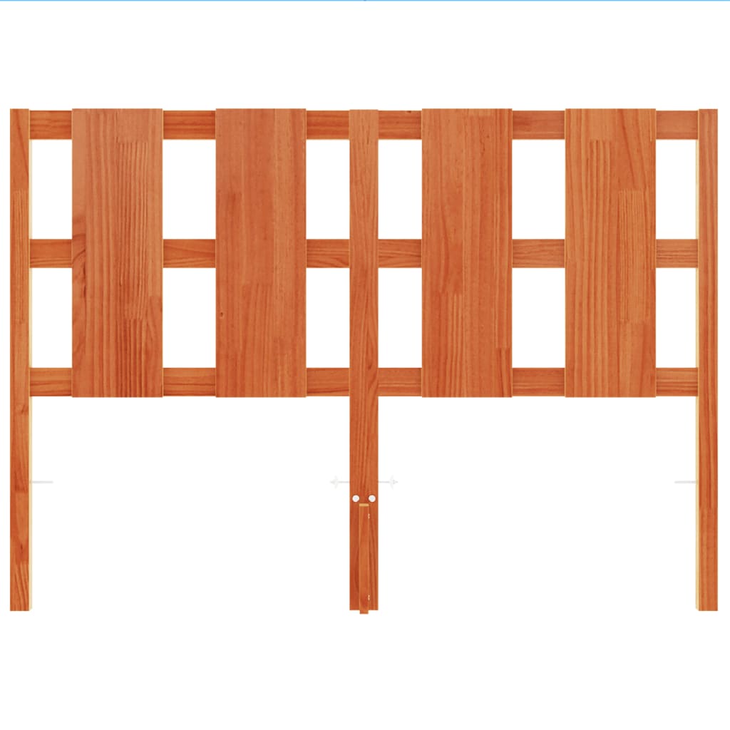 vidaXL Κεφαλάρι Καφέ Κεριού 135 εκ. από Μασίφ Ξύλο Πεύκου